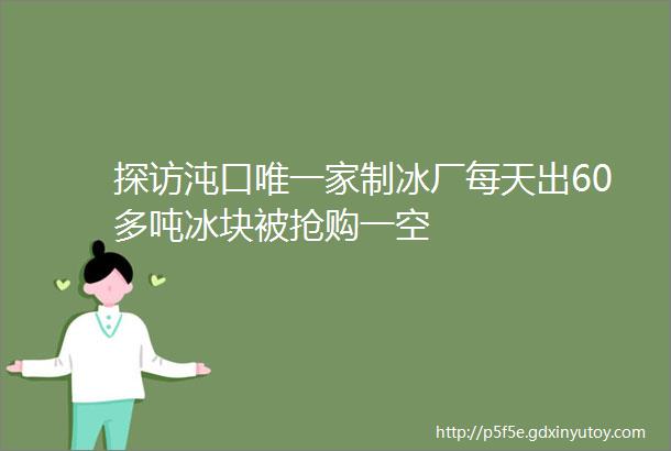 探访沌口唯一家制冰厂每天出60多吨冰块被抢购一空