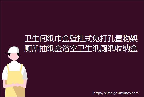 卫生间纸巾盒壁挂式免打孔置物架厕所抽纸盒浴室卫生纸厕纸收纳盒